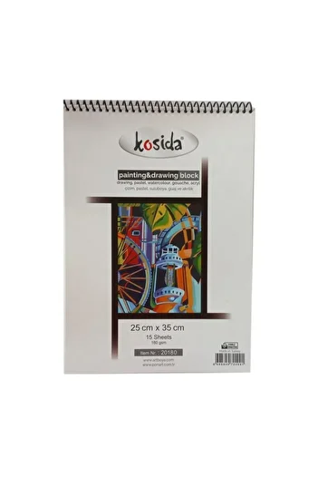 Ponart Textured Kosida Painting Notebook - 25x35 Cm, 180 gr, 15 Yp