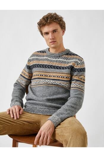 Koton Wool Jacquard Sweater