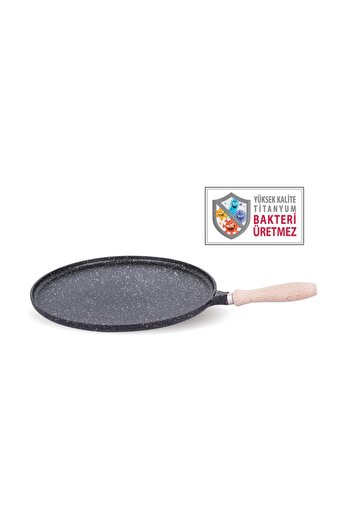 FMS Cast Iron Katmerim Pan 36 Cm Black