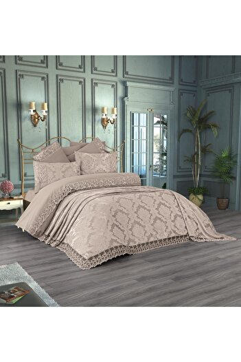 Çeyiz Bahçesi Ivy 9 Piece Dowry Bridal Set Cappuccino