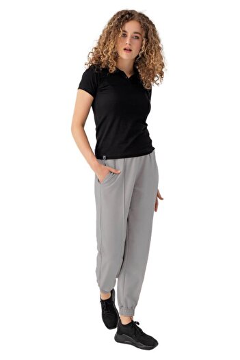 Crozwise Kadın Eşofman Alt Bayan Spor Pantolon Kadın Pantolon Gri Spor Pantolon Alt