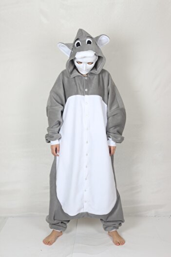 YÜSÜ Adult Kigurumi Tom the Cat Costume Useless Stuff Animal Costume