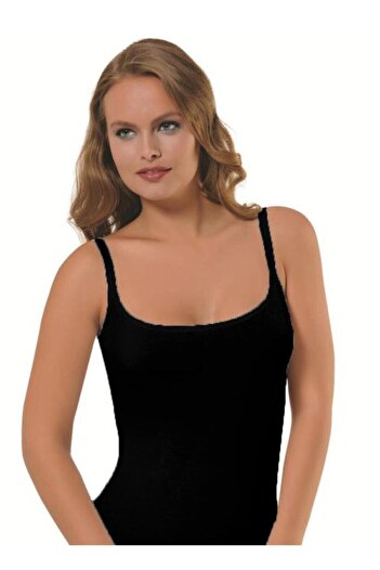 NBB Women's Black Plain Rope Strap Undershirt New Season (1 Piece Economical)