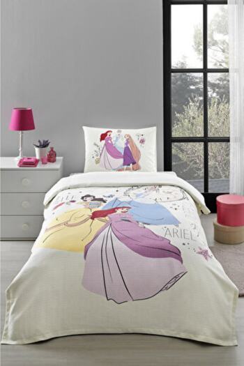 Özdilek Princess Time Single Disney Licensed Elastic Fitted Bed Sheet Children's Pique Set