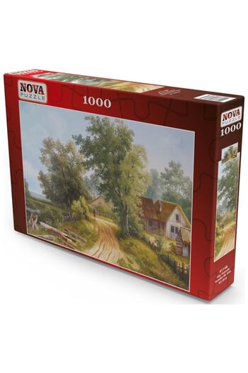 Nova Puzzle A Ordinary Day in the Village Road 1000 Piece Puzzle
