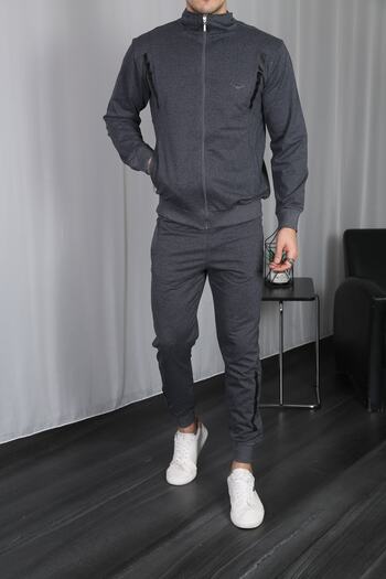 3MODA Ανδρική αθλητική φόρμα καπνιστή με φερμουάρ