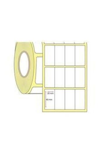 Zebra 40*20 Eco Thermal Side by Side Barcode Labels - Περιτύλιγμα 4 τεμαχίων των 4000