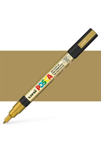 Uni Posca Marker Pc-3m (0.9-1.3mm) Gold