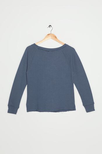 Koton Women's Blue Sweatshirt 5YAL11628JK