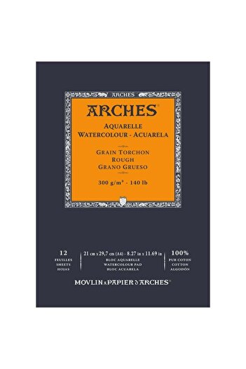Arches Water Color Block Notebook Rough 300g 12 Sheets 21x29.7
