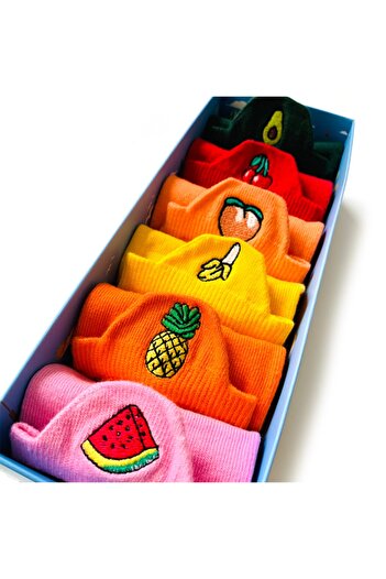 Socks Stations Женски цветни плодови 6-пакетни чорапи до глезена