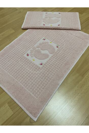 AYHANHOME 100% Cotton Foot Towel 2 Pack 50x70 Cm Foot Striped Mat