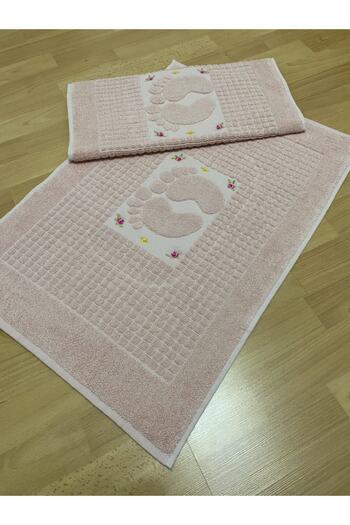 AYHANHOME 100% Cotton Foot Towel 2 Pack 50x70 Cm Foot Striped Mat