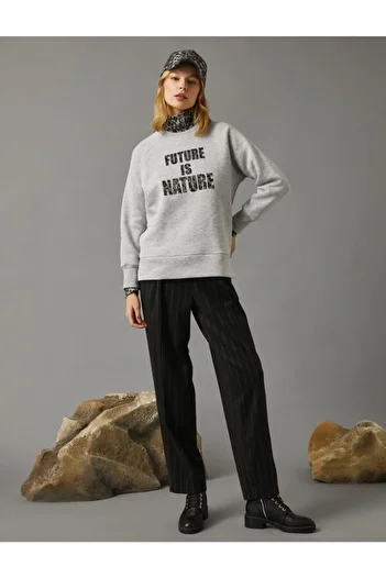 Koton Striped Pants Pleated