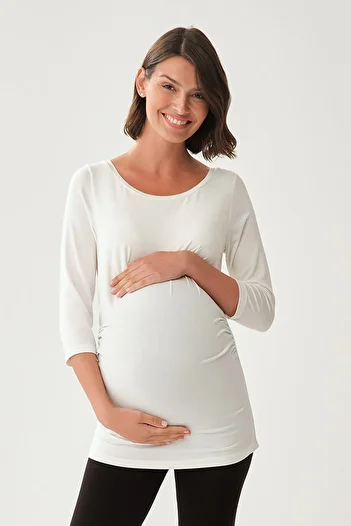 Dagi Maternity Ecru T-shirt