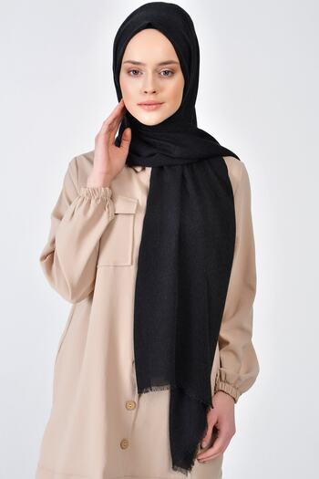 Lanjeron Women's Cashmere Shawl Black