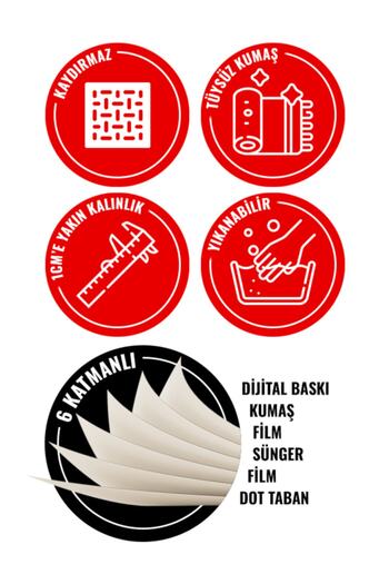 10 Post Online Yolluk Otantik Ekru Kaymaz Taban Kesme Yıkanabilir Ince Dijital Baskı Koridor Halısı