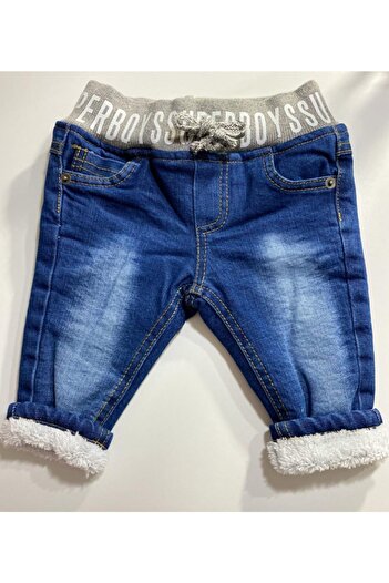 Lilitop Baby Süper Boy Ribana Baskılı Welsoftlu Erkek Bebek Kışlık Pantolon