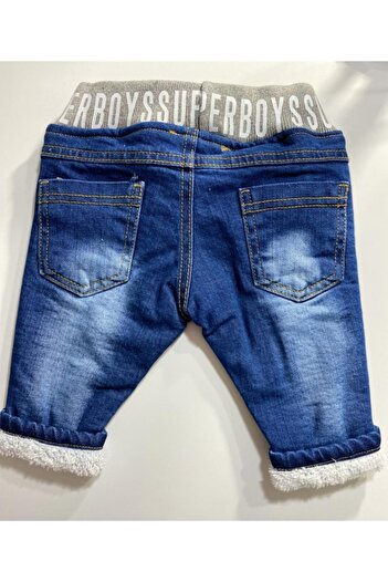 Lilitop Baby Süper Boy Ribana Baskılı Welsoftlu Erkek Bebek Kışlık Pantolon