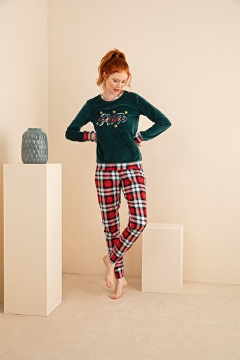 Sevim 13186 Women's Embroidered Pajama Set