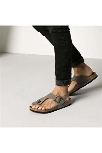 Birkenstock Ramses Stone Double Buckle Men's Slippers 044051 V6