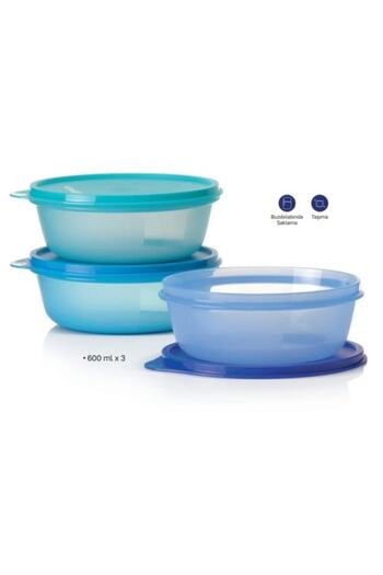 Tupperware Üç Şekerpare Saklama Kapları