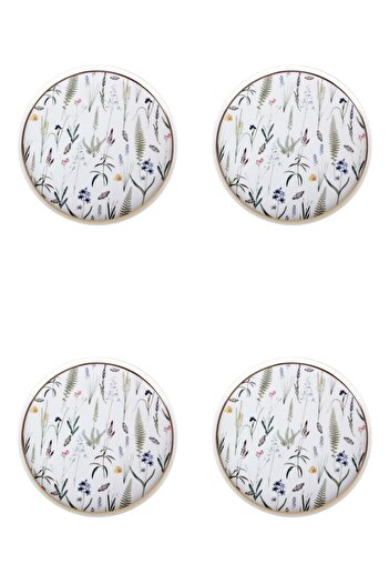 Porland Botanical Pattern Flat Plate 27cm Set of 4