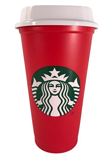 Starbucks Yeniden Kullanılabilir Kırmızı Plastik Bardak 473 Ml (grande)
