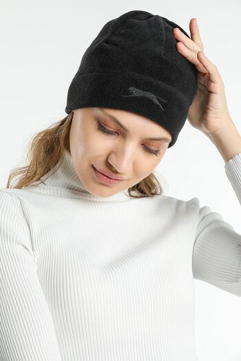 Slazenger Unisex černý Bent Fleece Beanie