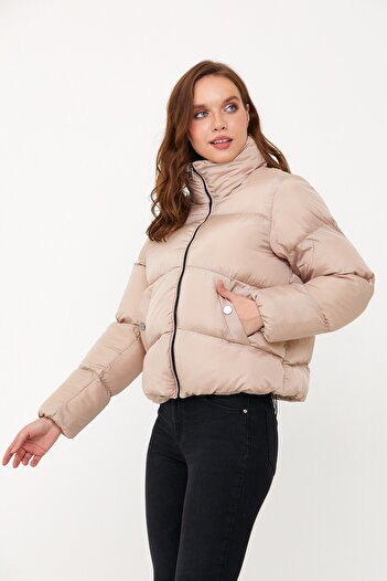 DYNAMO Γυναικείο παλτό μπεζ Oversize