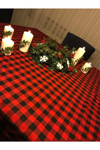 BELMODMODA Plaid Christmas Tablecloth