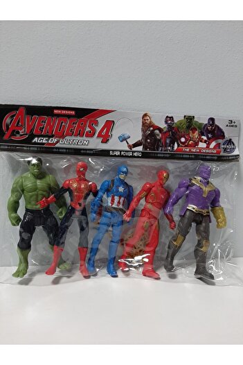 AVENGERS Avengers Play Set with 5 Hulk - Spider-man - Captain America - Iron-man - Thanos Figures