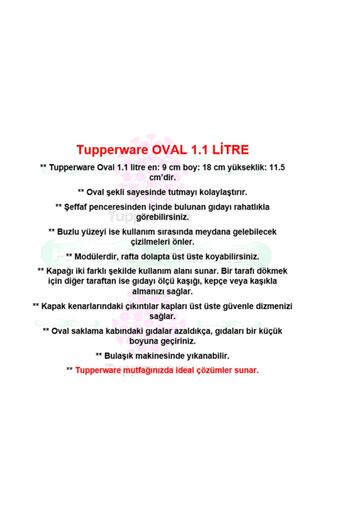 Tupperware Oval 1.1 Liter ( Oval 2) Hsgl