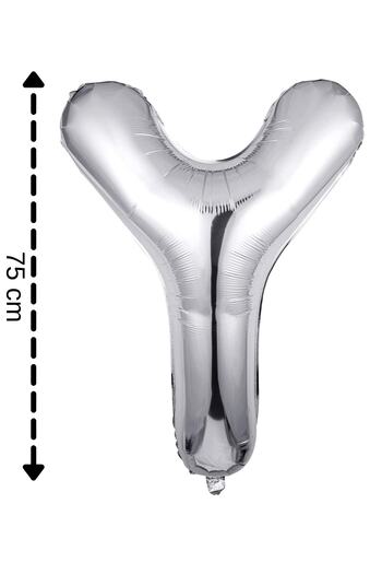 ELGALA Foil Balloon Letter Y Helium Balloon 32 Inch 75 Cm Silver Color