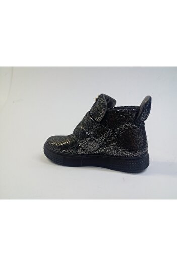 Rose Club Kids Platinum Steel Colored Sequin Girl's Genuine Leather Boots