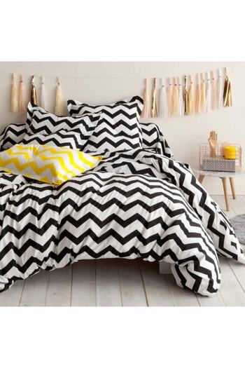 Mulberry Olympos Duvet Cover Set Double 200x220- Black White