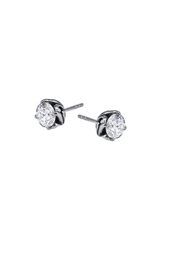 northstarshop White Zircon Stone Vintage Boutique Design Men's 316L Steel Earrings with Nails (Pair)