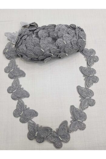 Esteks Dantel ve Tekstil Aksesuarları Butterfly Lace with Pearls