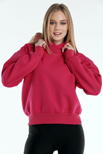 Argentum Look Women's Fuchsia Hooded Sweatshirt - Al-sw0001
