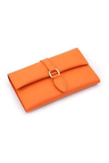 Womancraft Women's Wallet Soft Leather Buckle Orange Women's Wallet Accessory