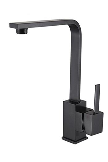 KUSTAR Matte Black Mix Square Kitchen Sink Faucet on Off Kitchen Decorative Faucet