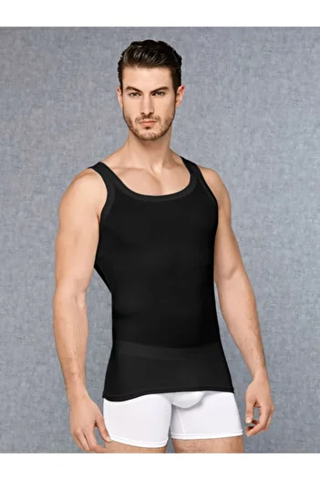 Doreanse Men's Black Camisole Micro Modal Square Collar Tank Top