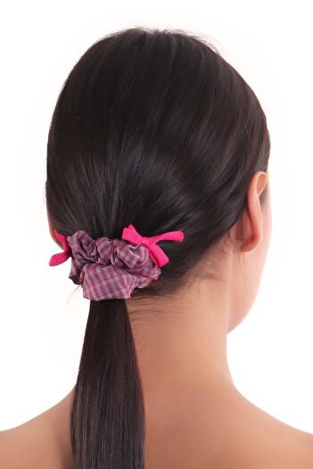 hahai accessories Hahai Women's Gingham Scrunchie Buckle