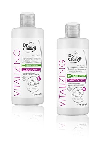 Farmasi Dr. C. Tuna Vitalizing Tüm Saçlar İçin Canlandırıcı Sarımsaklı Şampuan-225ml 2 Li Set
