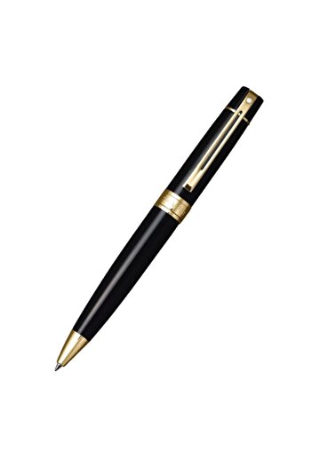 Sheaffer قلم حبر جاف سلسلة 300 بمشبك ذهبي أسود لامع 9325-2