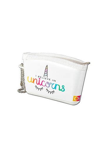 QUTU Unisex White Unicorn Horn Patterned Wallet