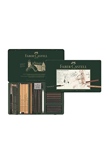 Faber Castell Pitt Monochrome Charcoal Sketch Drawing Set 33 Pieces