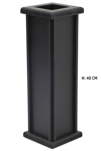 Yapay Çiçek Deposu 40 cm Black Wooden Vase Trend Model