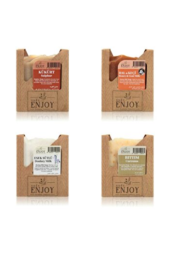 Enjoy Natural Soap Sulfur Honey & Goat Milk Donkey Milk Bıttım Hand Face Hair And Body Soap