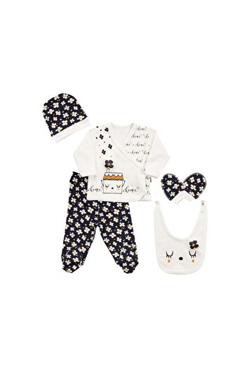 Miniworld Papatya Girl's Home 5 Piece Bodysuit Set